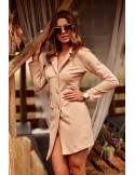 Double-breasted dress a la beige jacket FI626 - Online store - Boutique